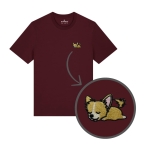 Haftowany T-shirt ŚPIĄCY CHIHUAHUA DŁUGOWŁOSY (CZIŁAŁA)