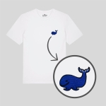 Haftowany T-shirt WIELORYB