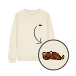 Haftowana bluza ŚPIĄCY KOTEK RUDY (bez kaptura)