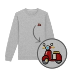 Haftowana bluza SKUTER CZERWONY (bez kaptura)