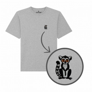 Haftowany T-shirt LEMUR