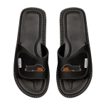 Klapki Kubota ŚPIĄCY CZARNY JAMNIK + personalizacja [RZEPY]