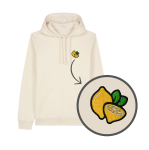 Haftowana bluza z kapturem CYTRYNA