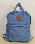 Jeansowy plecak z naszywką BULTERIER