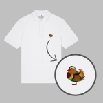 Męska haftowana koszulka polo KACZKA MANDARYNKA