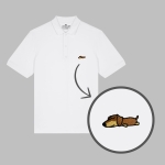 Męska haftowana koszulka polo ŚPIĄCY JAMNIK