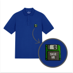 Męska haftowana koszulka polo DYSKIETKA