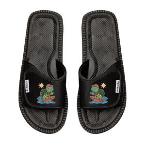 Klapki Kubota WAKACYJNY ŻÓŁW + personalizacja [RZEPY]