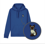 Haftowana bluza z kapturem KOT SYJAMSKI