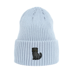 Haftowana czapka beanie - KOT SZKOCKI ZWISŁOUCHY