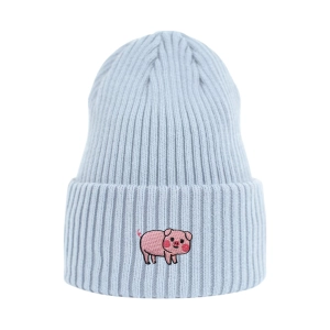 Haftowana czapka beanie - ŚWINKA
