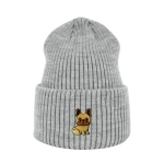 Haftowana czapka beanie - BULDOŻEK BAJKA