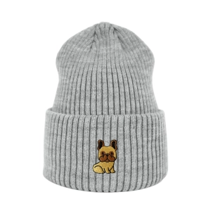 Haftowana czapka beanie - BULDOŻEK BAJKA