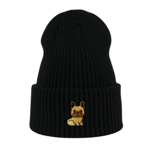 Haftowana czapka beanie - BULDOŻEK BAJKA