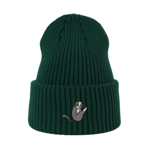 Haftowana czapka beanie - KOTEK W KĄPIELI