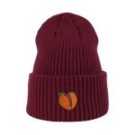 Haftowana czapka beanie - BRZOSKWINIA