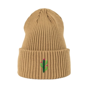 Haftowana czapka beanie - KAKTUS