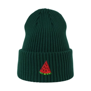 Haftowana czapka beanie - ARBUZ