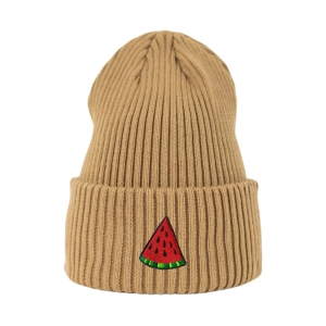 Haftowana czapka beanie - ARBUZ