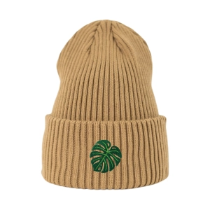 Haftowana czapka beanie - MONSTERA