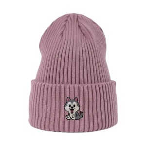 Haftowana czapka beanie - HUSKY BAJKA