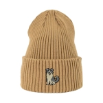 Haftowana czapka beanie - BORDER COLLIE SZARY