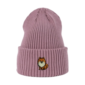 Haftowana czapka beanie - POMERANIAN POMARAŃCZOWY