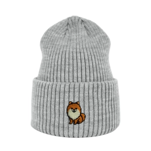 Haftowana czapka beanie - POMERANIAN POMARAŃCZOWY