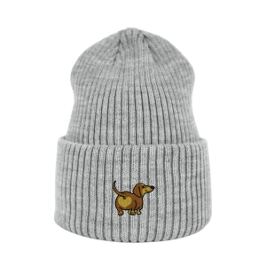 Haftowana czapka beanie - JAMNIK SERDUSZKO