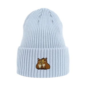 Haftowana czapka beanie - KAPI-PARA (KAPIBARY)
