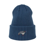 Haftowana czapka beanie - GOŁĄB