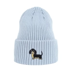 Haftowana czapka beanie - CZARNY JAMNIK