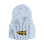 Haftowana czapka beanie - ŚPIĄCY LABRADOR BISZKOPTOWY