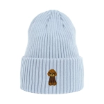 Haftowana czapka beanie - PUDEL W SWETERKU