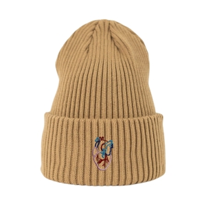 Haftowana czapka beanie - SERCE
