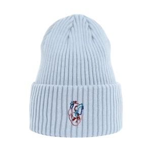 Haftowana czapka beanie - SERCE
