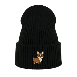 Haftowana czapka beanie - CORGI SZCZENIAK