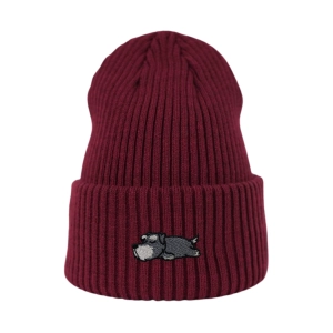 Haftowana czapka beanie - ŚPIĄCY SZNAUCER