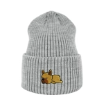 Haftowana czapka beanie - ŚPIĄCY BULDOG FRANCUSKI