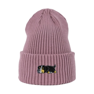 Haftowana czapka beanie - ŚPIĄCY BERNEŃSKI