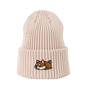 Haftowana czapka beanie - ŚPIĄCY SHIBA INU/AKITA