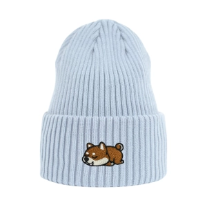 Haftowana czapka beanie - ŚPIĄCY SHIBA INU/AKITA
