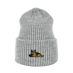 Haftowana czapka beanie - ŚPIĄCY OWCZAREK NIEMIECKI (WILCZUR)