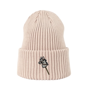 Haftowana czapka beanie - HOBBY HORSE BIAŁY KOŃ
