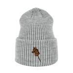 Haftowana czapka beanie - HOBBY HORSE BRĄZOWY KOŃ