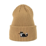 Haftowana czapka beanie - KOTEK Z MACZETĄ