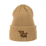 Haftowana czapka beanie - MYSZOJELONEK W ŁATKI