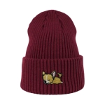 Haftowana czapka beanie - ŚPIĄCY CHIHUAHUA DŁUGOWŁOSY (CZIŁAŁA)