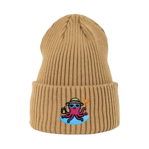 Haftowana czapka beanie - WAKACYJNA OŚMIORNICA