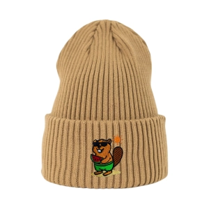 Haftowana czapka beanie - WAKACYJNY BÓBR